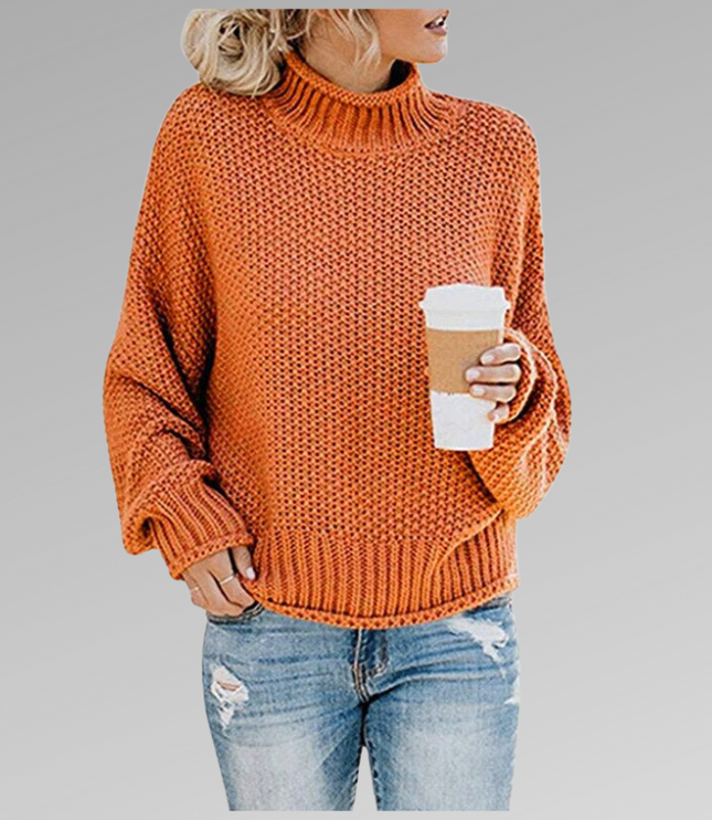 Damski Sweter Oversize Dzianinowy na Zimę Luźny Krój