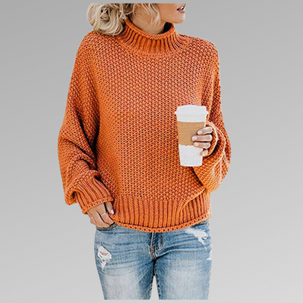 Damski Sweter Oversize Dzianinowy na Zimę Luźny Krój