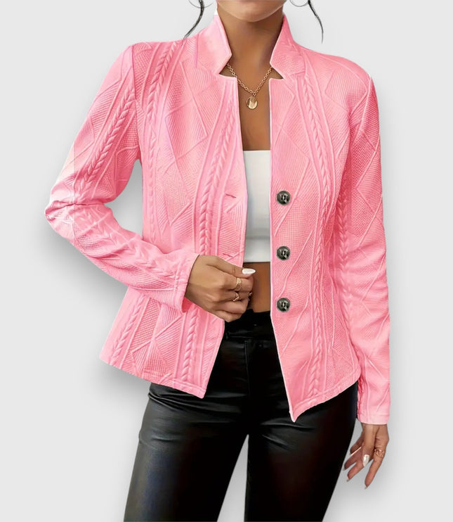 Damski Sweter z Golfem i Warkoczowym Splotem Slim Fit