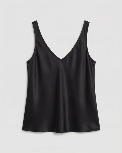 Damski Top Camisole z Dekoltem V na Szerokich Ramiączkach