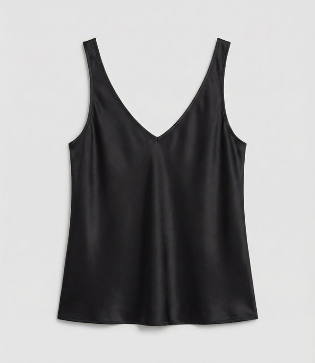 Damski Top Camisole z Dekoltem V na Szerokich Ramiączkach