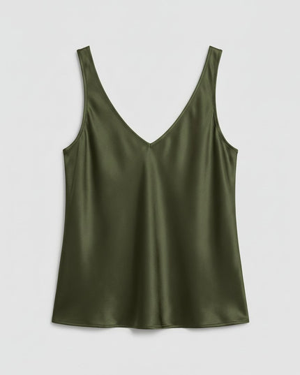 Damski Top Camisole z Dekoltem V na Szerokich Ramiączkach