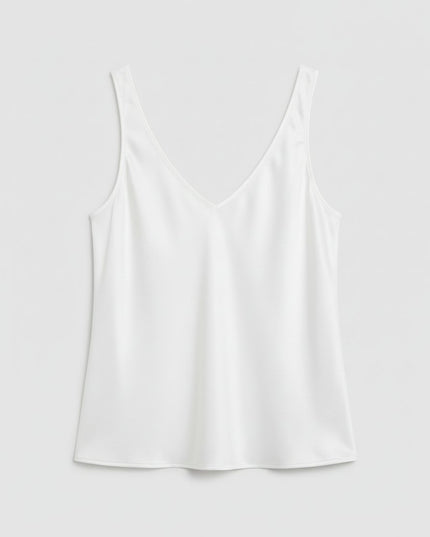 Damski Top Camisole z Dekoltem V na Szerokich Ramiączkach