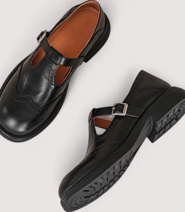 Damskie Buty Ortopedyczne Mary Jane z Paskiem Komfort