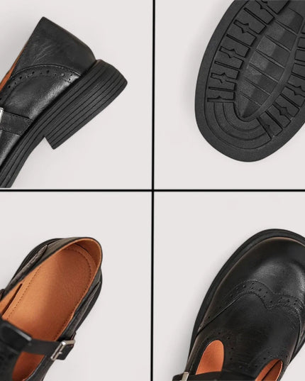 Damskie Buty Ortopedyczne Mary Jane z Paskiem Komfort