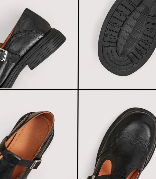 Damskie Buty Ortopedyczne Mary Jane z Paskiem Komfort