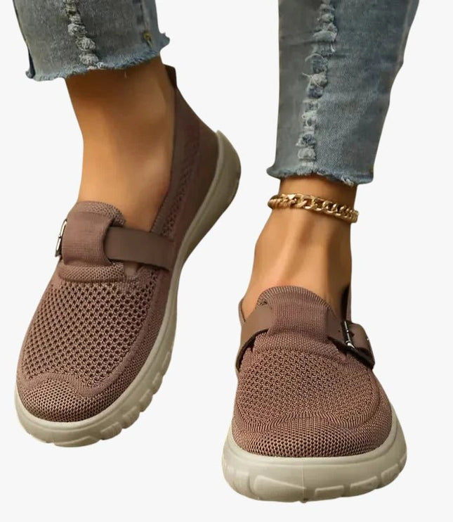 Damskie Ortopedyczne Buty Slip-On z Rzepem i Wsparciem Łuku Stopy