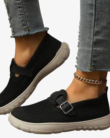 Damskie Ortopedyczne Buty Slip-On z Rzepem i Wsparciem Łuku Stopy