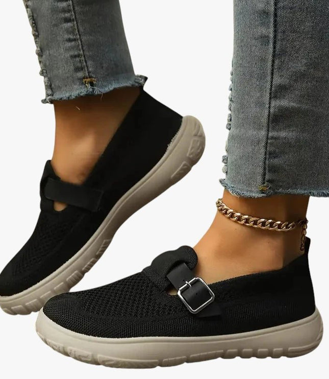Damskie Ortopedyczne Buty Slip-On z Rzepem i Wsparciem Łuku Stopy