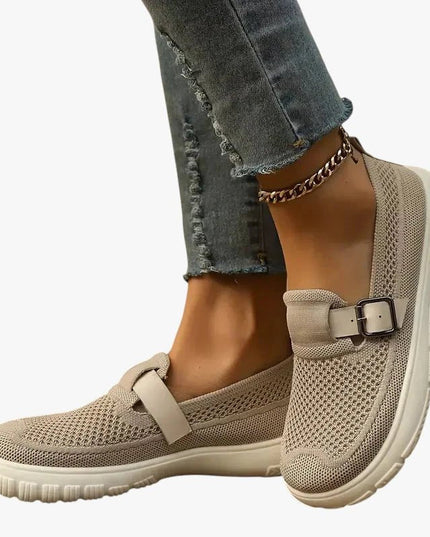 Damskie Ortopedyczne Buty Slip-On z Rzepem i Wsparciem Łuku Stopy