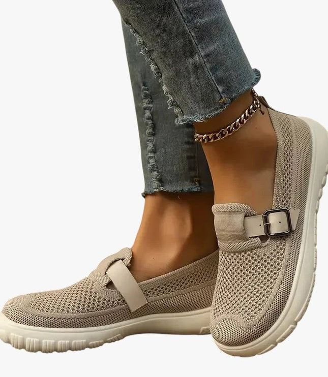 Damskie Ortopedyczne Buty Slip-On z Rzepem i Wsparciem Łuku Stopy
