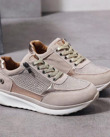 Damskie Ortopedyczne Sneakersy z Zamkiem Lekkie Codzienne Wygodne