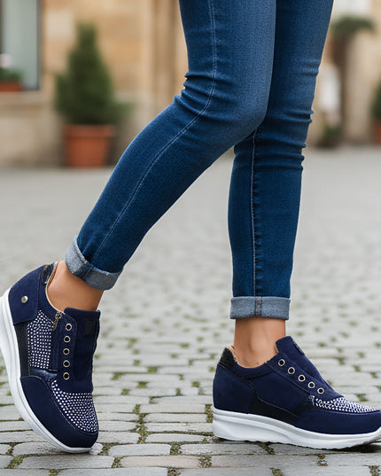 Damskie Ortopedyczne Sneakersy z Zamkiem Lekkie Codzienne Wygodne