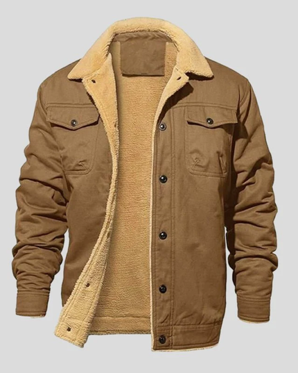 Męska Kurtka Zimowa Termiczna Ocieplana Slim Fit z Zamkiem