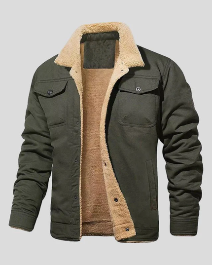 Męska Kurtka Zimowa Termiczna Ocieplana Slim Fit z Zamkiem