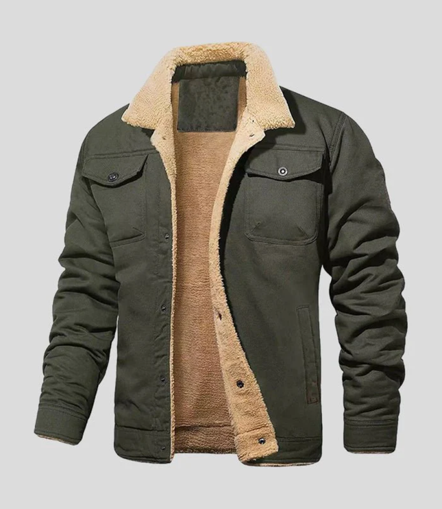 Męska Kurtka Zimowa Termiczna Ocieplana Slim Fit z Zamkiem