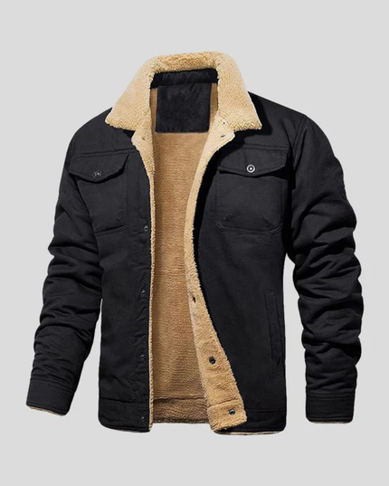 Męska Kurtka Zimowa Termiczna Ocieplana Slim Fit z Zamkiem