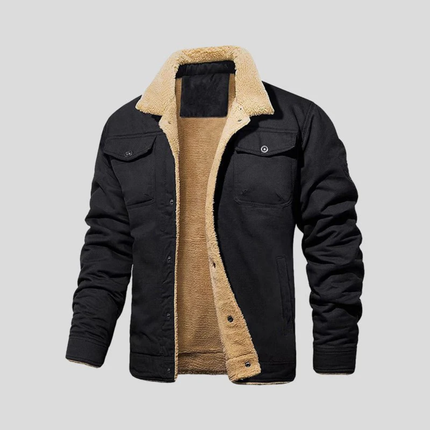 Męska Kurtka Zimowa Termiczna Ocieplana Slim Fit z Zamkiem
