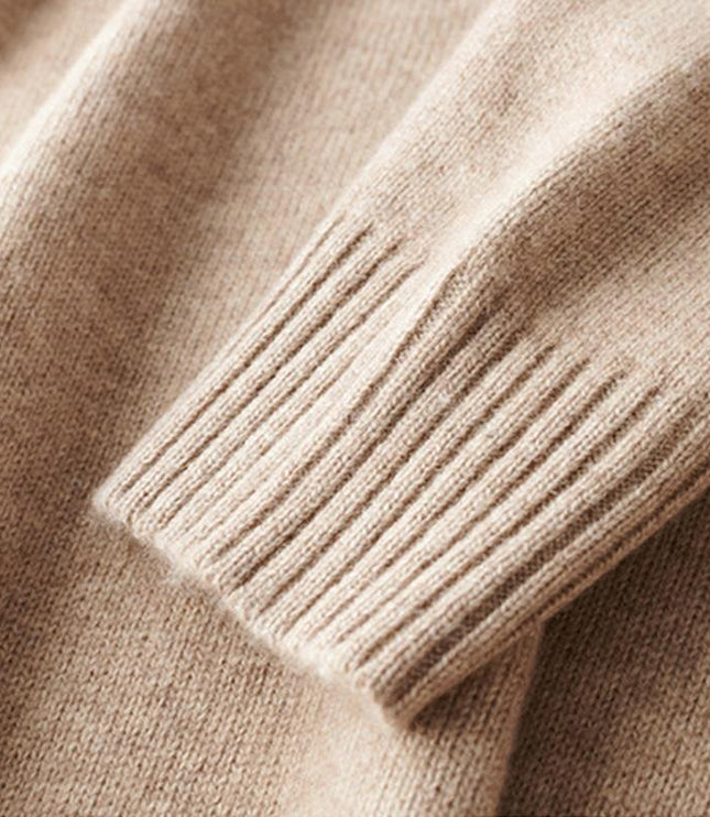 Męski Sweter Dzianinowy z Krótkim Zamkiem Nowoczesny