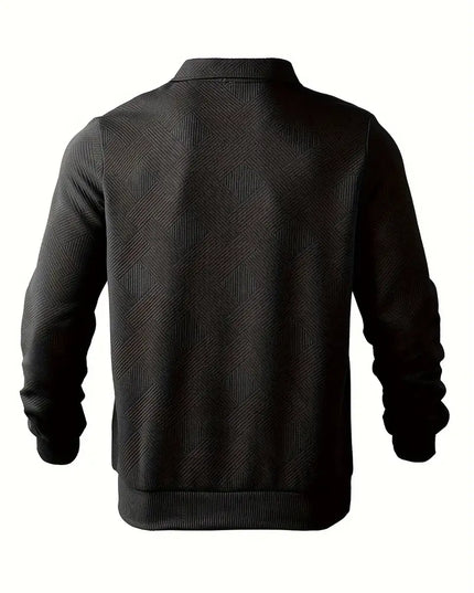 Męski Sweter Oversize w Geometryczny Wzór Dzianinowy