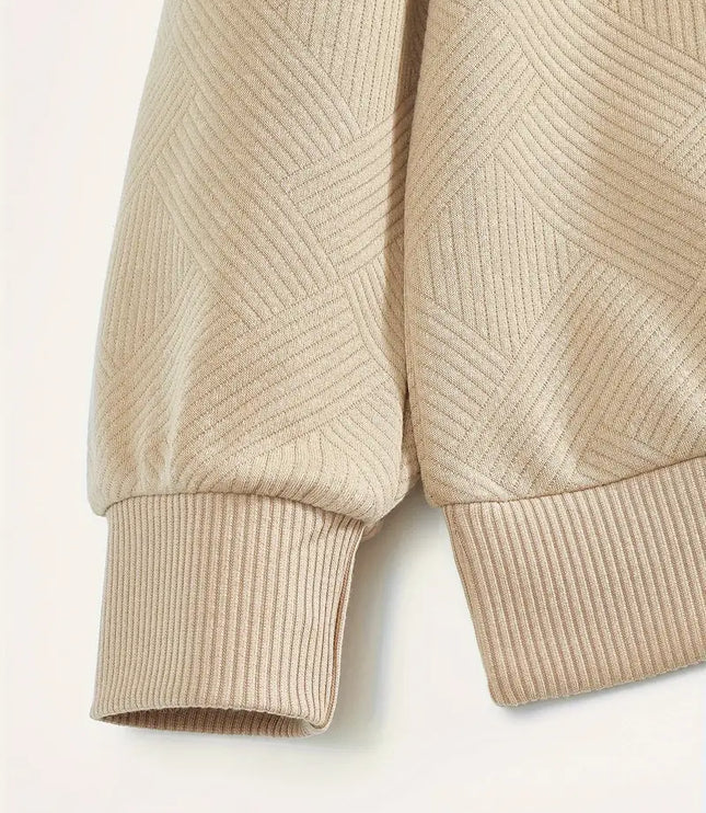 Męski Sweter Oversize w Geometryczny Wzór Dzianinowy