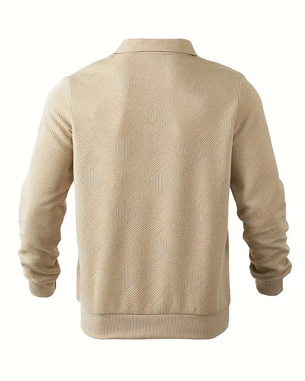 Męski Sweter Oversize w Geometryczny Wzór Dzianinowy