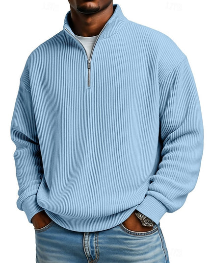 Nash | Ribbed Quarter-Zip Pullover