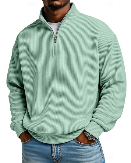 Nash | Ribbed Quarter-Zip Pullover