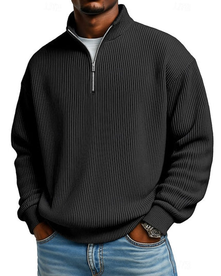 Nash | Ribbed Quarter-Zip Pullover