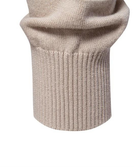 Męski Sweter w Drobne Paski Dzianinowy na Zimę Ciepły
