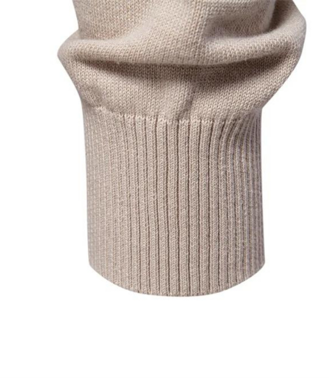 Męski Sweter w Drobne Paski Dzianinowy na Zimę Ciepły