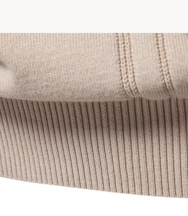 Męski Sweter w Drobne Paski Dzianinowy na Zimę Ciepły