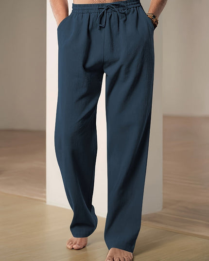 Pantalon Décontracté à Taille Élastique pour Homme avec Cordon de Serrage | Idéal pour les Voyages et les Activités Quotidiennes