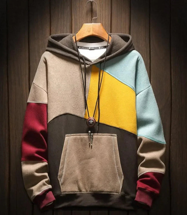 Sweat à Capuche à Blocs de Couleur pour Homme | Idéal pour un Usage Quotidien