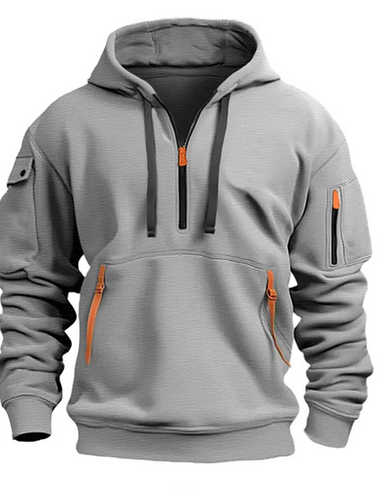 Samuel | Herren Freizeit Hoodie mit Reißverschluss-Taschen