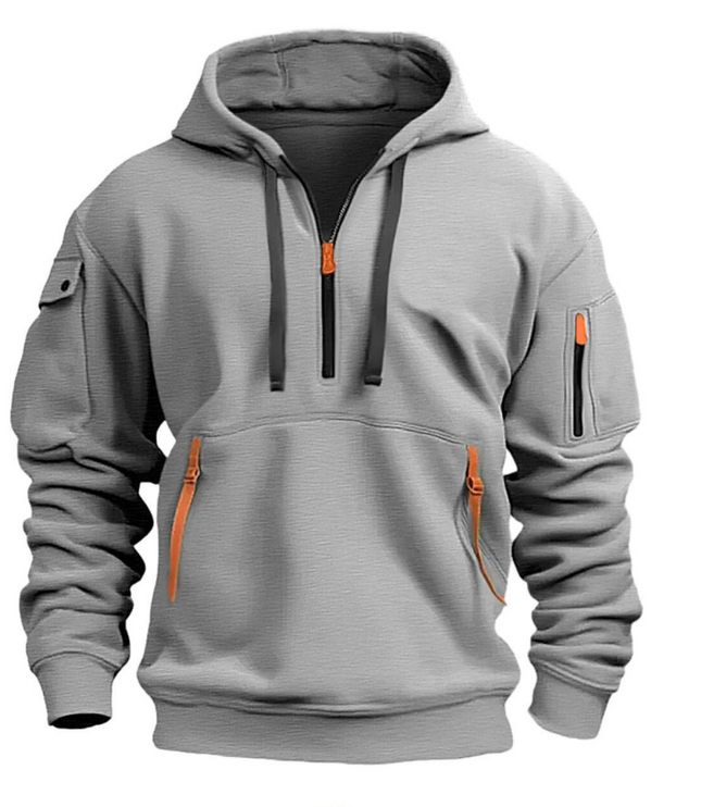 Samuel | Herren Freizeit Hoodie mit Reißverschluss-Taschen