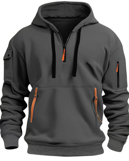 Samuel | Herren Freizeit Hoodie mit Reißverschluss-Taschen