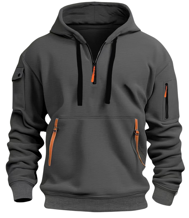 Samuel | Herren Freizeit Hoodie mit Reißverschluss-Taschen