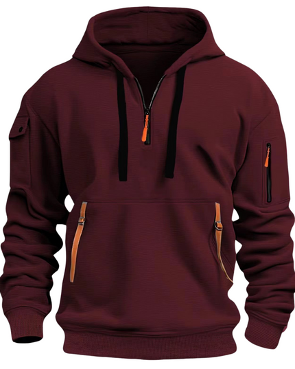 Samuel | Herren Freizeit Hoodie mit Reißverschluss-Taschen