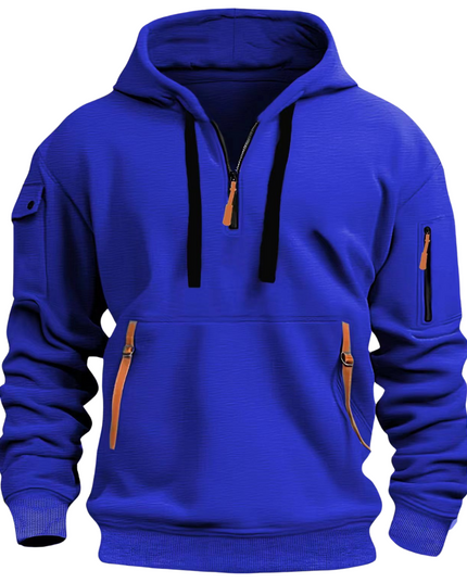 Samuel | Herren Freizeit Hoodie mit Reißverschluss-Taschen
