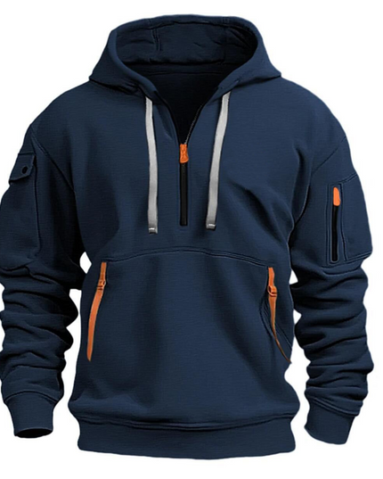 Samuel | Herren Freizeit Hoodie mit Reißverschluss-Taschen