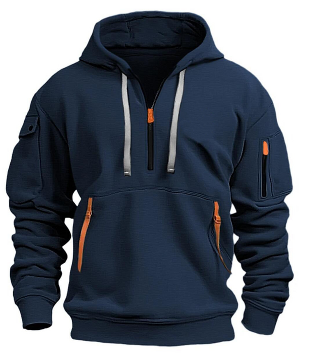 Samuel | Herren Freizeit Hoodie mit Reißverschluss-Taschen