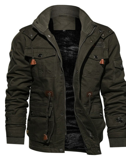 Men's Warm Waterproof Winter Jacket with Fleece Lining