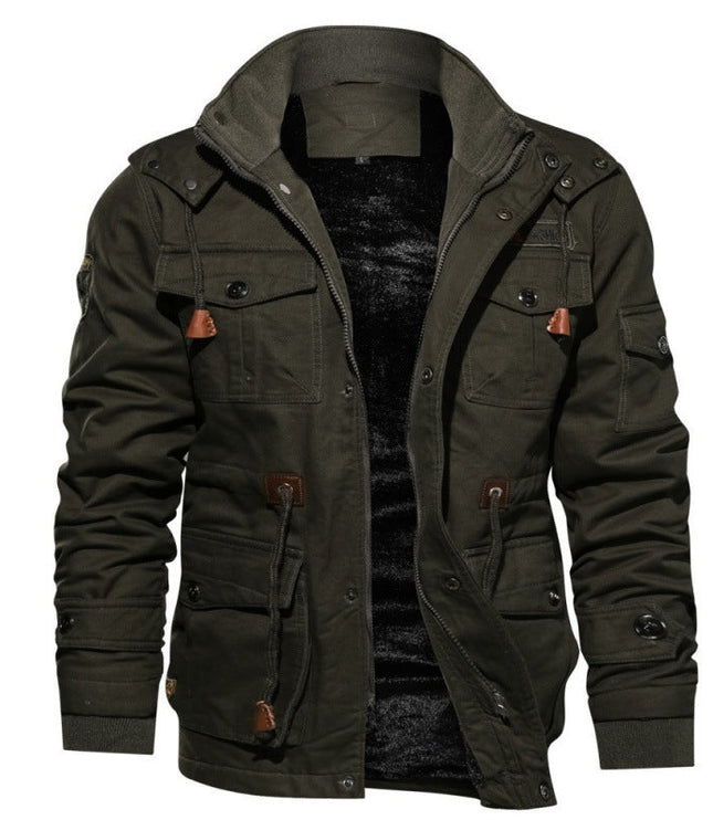 Men's Warm Waterproof Winter Jacket with Fleece Lining