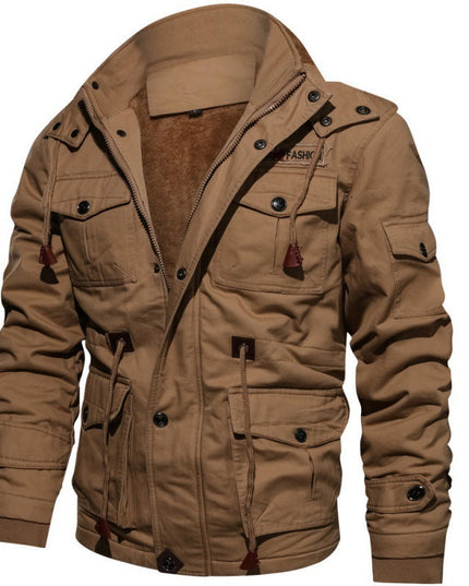 Men's Warm Waterproof Winter Jacket with Fleece Lining