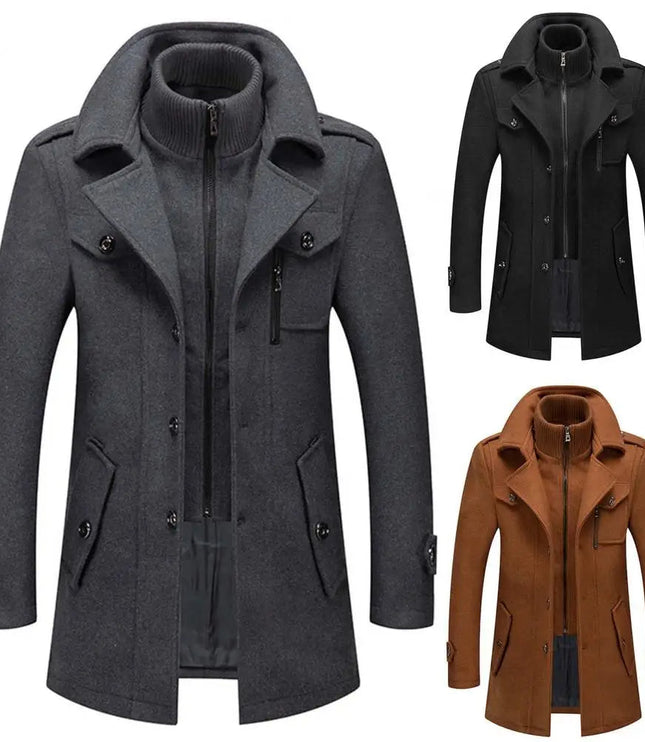 Men's Two-Piece Lined Winter Coat