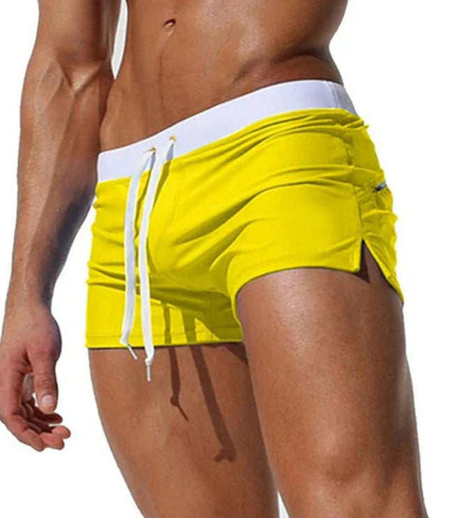 Męskie Kąpielówki Slim Fit z Regulowanym Sznurkiem