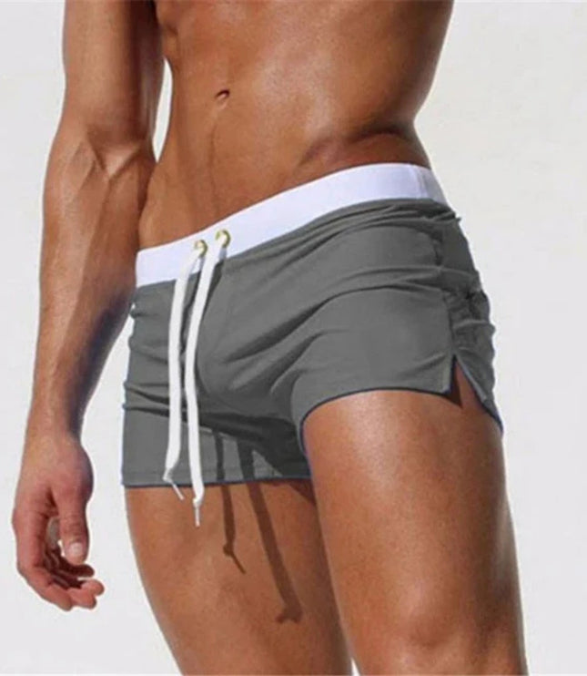 Męskie Kąpielówki Slim Fit z Regulowanym Sznurkiem