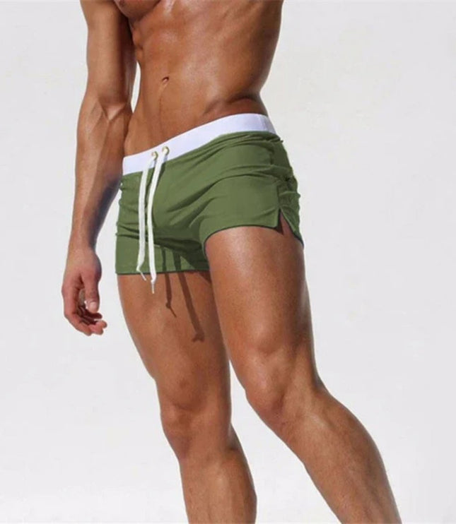 Męskie Kąpielówki Slim Fit z Regulowanym Sznurkiem