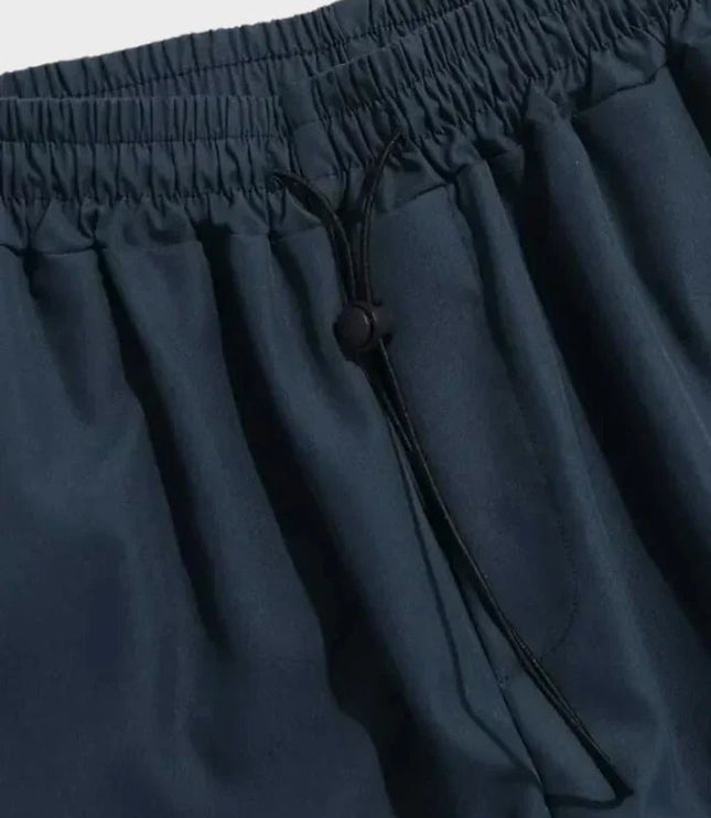Męskie Spodnie Cargo Wide Leg z Elastycznym Pasem
